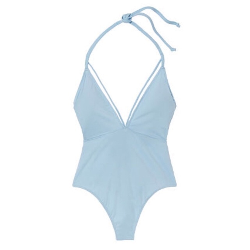 PINK Strappy Plunge One-Piece Monokini